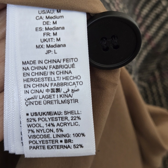 Women's Glenn Plaid Wool Blazer Academia Preppy Size M - Picture 11 of 11